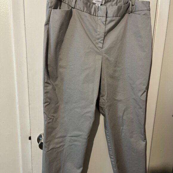 LIZ CLAIBORNE GRAY EMMA PANTS SZ 18 - Picture 1 of 4